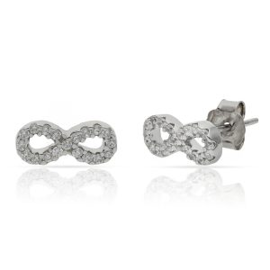 pendientes infinito circonitas 925