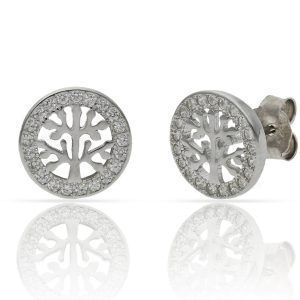 pendientes plata arbol de la vida circonitas