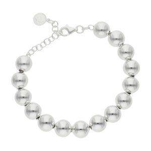 pulsera bolas plata 10mm