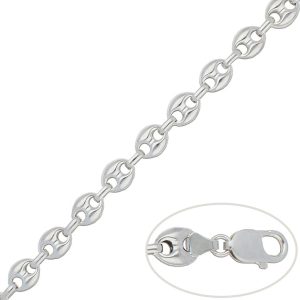 pulsera calabrote plata 10mm