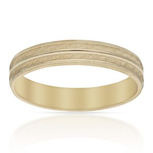 Alianza oro 18KL tallada. 4mm
