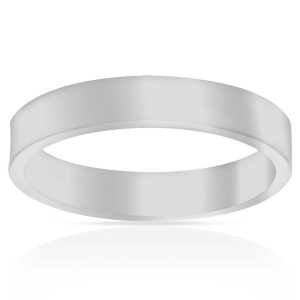 Alianza plata canto recto. 4mm