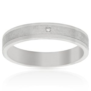 Alianza plata circonita. 4mm