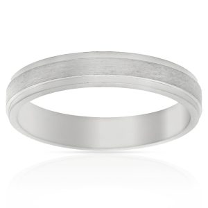 Alianza plata ley mate. 4mm