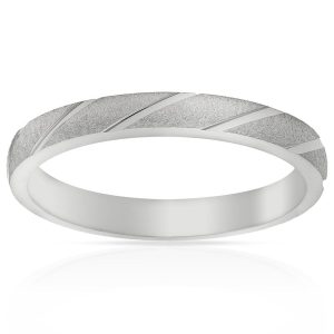 Alianza plata tallada 3mm
