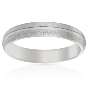 Alianza plata tallada. 4mm