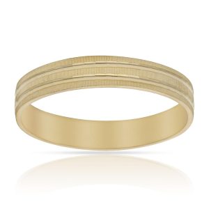 Alianza oro 18Kl tallada mate. 3.50mm