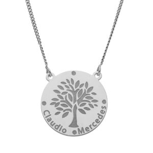 Collar plata arbol vida. 18mm