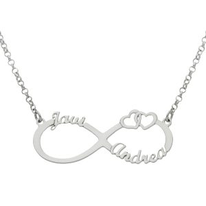 Collar plata colgante infinito. 13x33mm