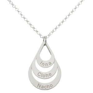 Collar plata ley 3 lagrimas