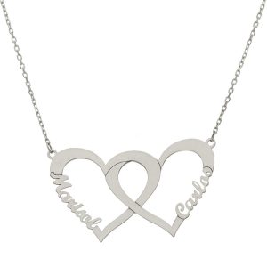 Gargantilla plata 925 corazones + nombres