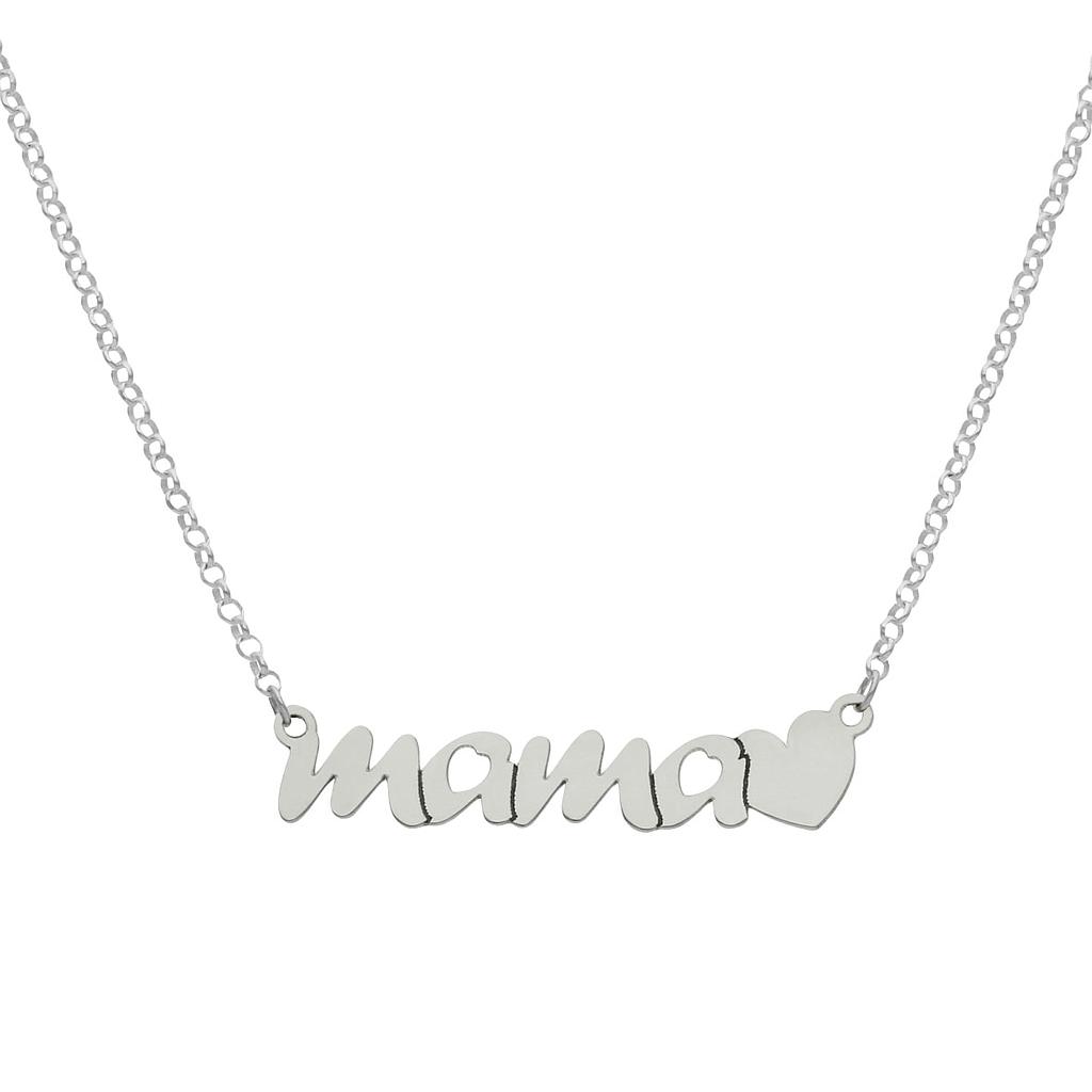 Gargantilla plata personalizable corazón. 7mm Gargantilla plata nombre personalizable e corazón. 7mm
