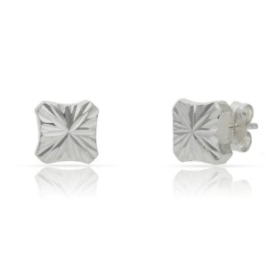 Pendientes plata 925 cuadrados. 6.50mm