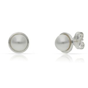 Pendientes plata 925 perlas 7.50mm