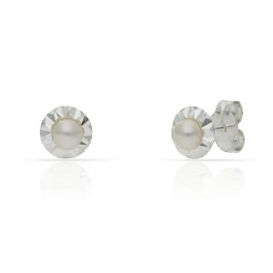 Pendientes plata 925 perlas. 6mm