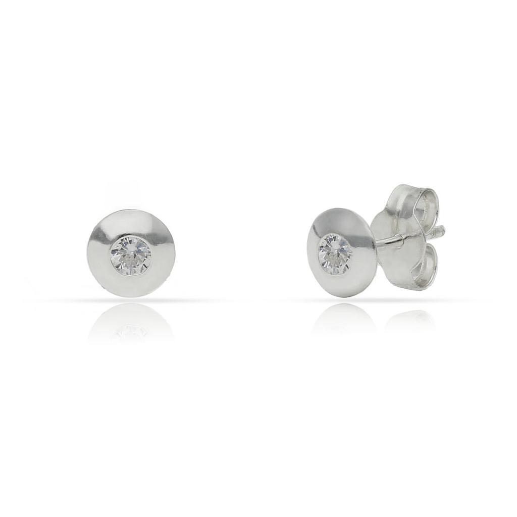 Pendientes plata 925 redondos circonita. 5mm Pendientes plata 925 redondos circonita. 5mm