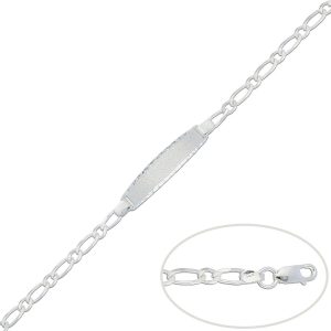 Pulsera 3x1 con placa plata 4mm