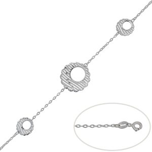 Pulsera plata 925 3 abalorios