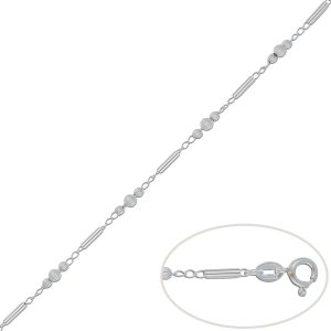 Pulsera plata 925 bolas + barras