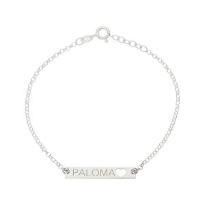 Pulsera plata 925 chapa + grabación