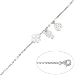 Pulsera plata 925 de la suerte