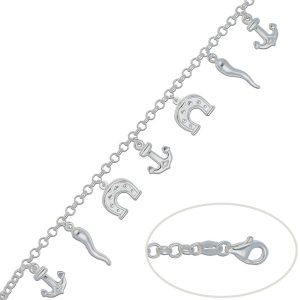 Pulsera plata 925 de la suerte