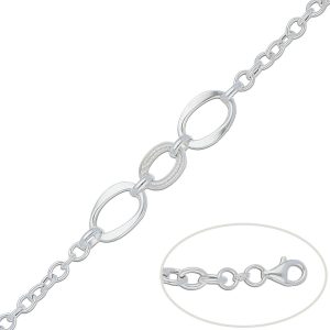 Pulsera plata 925 eslabones. 14mm