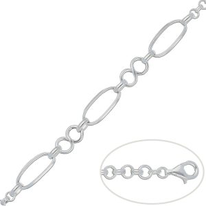 Pulsera plata 925 infinitos + eslabones