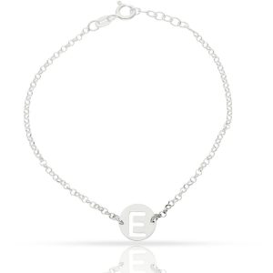 Pulsera plata 925 letra calada