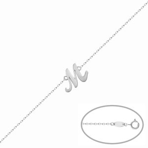 Pulsera plata 925 letra inglesa