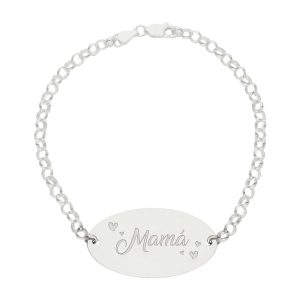 Pulsera plata 925 ovalda MAMA
