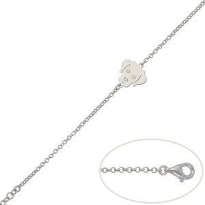 Pulsera plata 925 perro