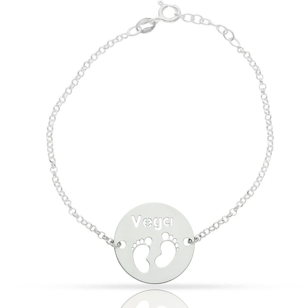 Pulsera plata 925 pies + nombres Pulsera plata 925 pies + nombres