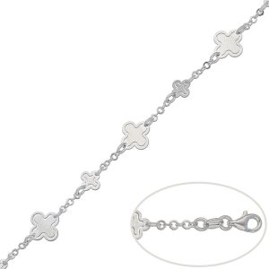 Pulsera plata 925 treboles
