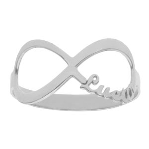 Sortija plata 925 infinito + nombre