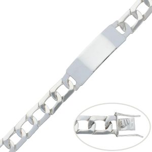 pulsera con placa plata 13.50mm