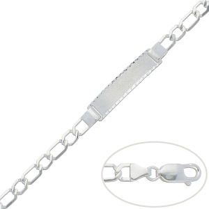 pulsera con placa plata 6.50mm
