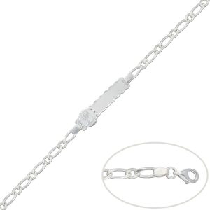 pulsera para beb plata virgen niña 14.50cm
