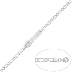 pulsera para bebe plata angel. 17.50cm