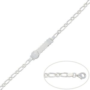 pulsera para bebe plata reloj 17.50cm