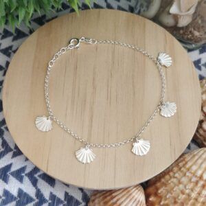 pulsera plata charms conchas pulsera plata charms conchas
