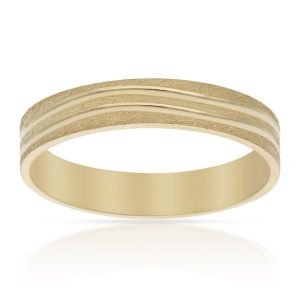 Alianza oro 18KL tallada. 4mm