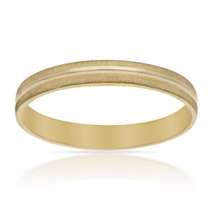 Alianza oro 18Kl hendidura central. 3mm
