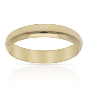 Alianza oro 18Kl lisa media caña. 4mm
