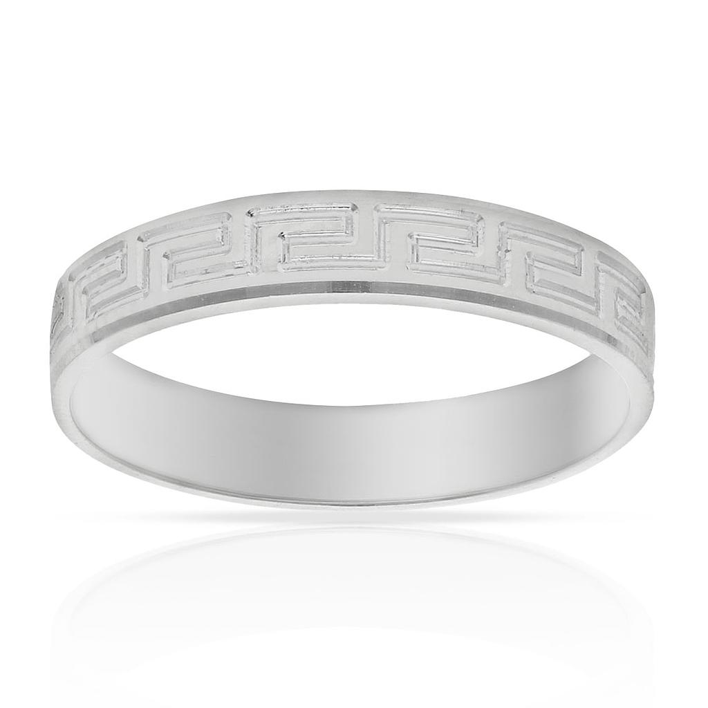 Alianza oro blanco 18KL greca. 4mm Alianza oro blanco 18KL greca. 4mm