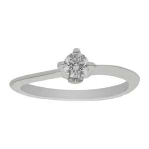 Anillo compromiso oro blanco 18KL diamante - Ceos
