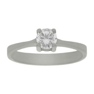 Anillo compromiso oro blanco 18Kl Diamante - Hebe