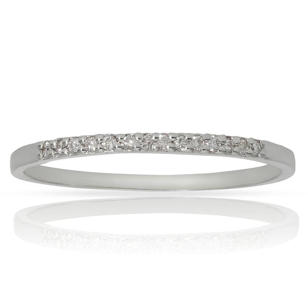 Anillo compromiso oro blanco 18Kl y 14 diamantes - Hestia Anillo compromiso oro blanco 18Kl - Hestia