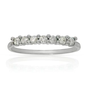 Anillo compromiso oro blanco 18Kl diamantes