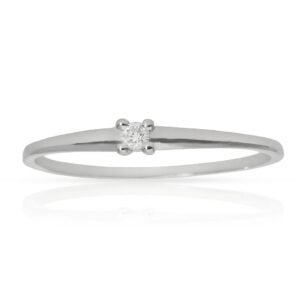 Anillo compromiso oro blanco 18Kl diamante. 2.50mm